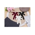 thumbnail image 5 of INSPIRE CHIC Vintage Pearl Ribbon Bow Brooch Pin for Women Velvet Pre-tied Collar Clip Brooches Lapel Pins Suit Dress One Size White, 5 of 5