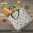 thumbnail image 7 of Lafuoo Watermelon Pattern Single Shoulder Convenience Bag, Large Capacity Zippered Handbag for Shopping, Unisex-One Size, 7 of 7
