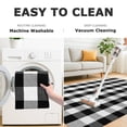 thumbnail image 4 of Brisasol Outdoor Indoor Doormat 2.3x3.6 Black and White Buffalo Plaid Rug Washable Outdoor Rug Front Door Mat Layered Door Mat for Porch, Entryway Patio, 4 of 8