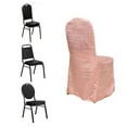 thumbnail image 4 of Efavormart Dusty Rose Crinkle Crushed Taffeta Banquet Chair Cover, Reusable Wedding Chair Cover, 4 of 5