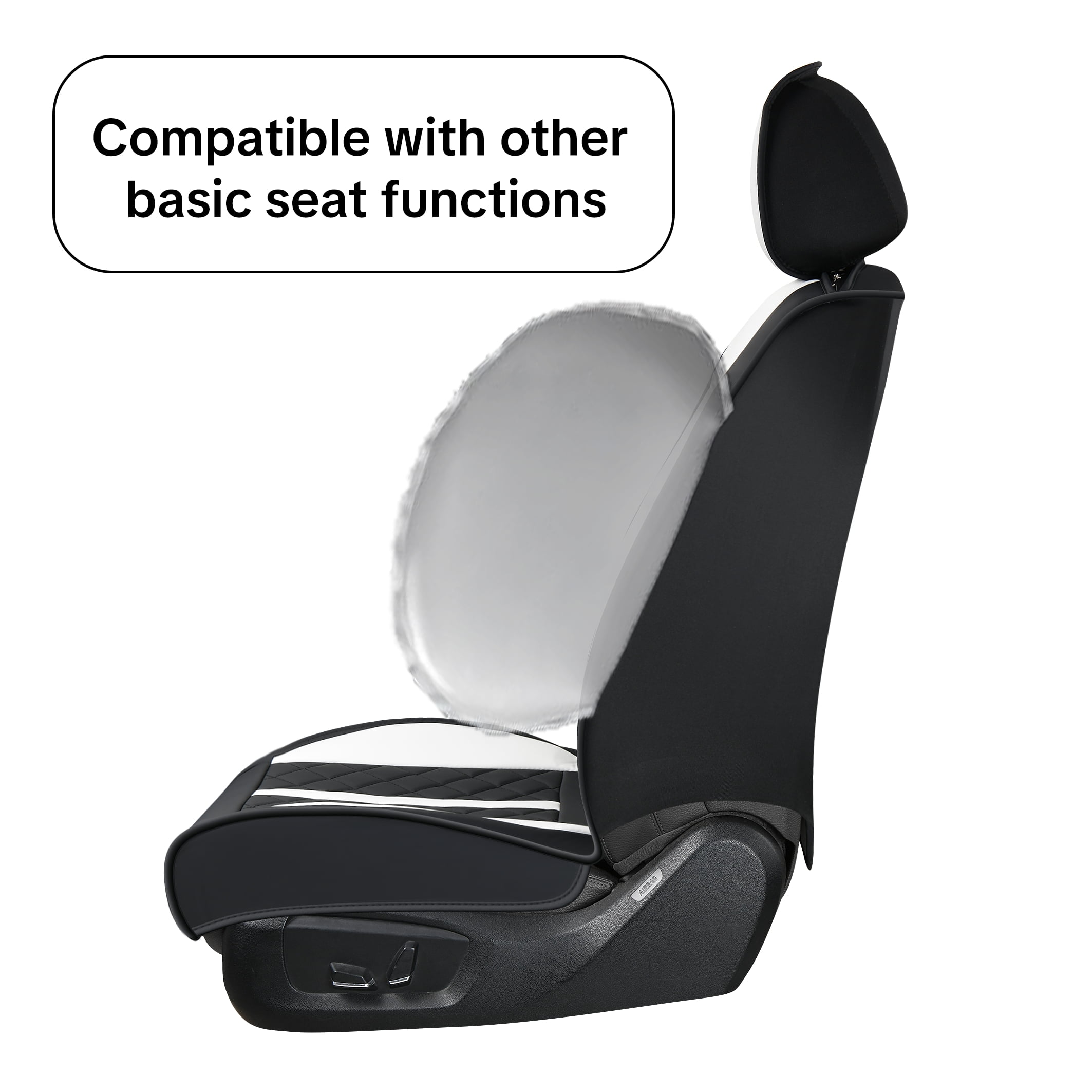 Black and Gray Car Seat Covers for Ford Maverick 2022-2026 Car Seat Cover , Waterproof Faux Leather, 5 Seats Full Set, Easy to Clean and Install, Non-slip, Protect and Upgrade Seats