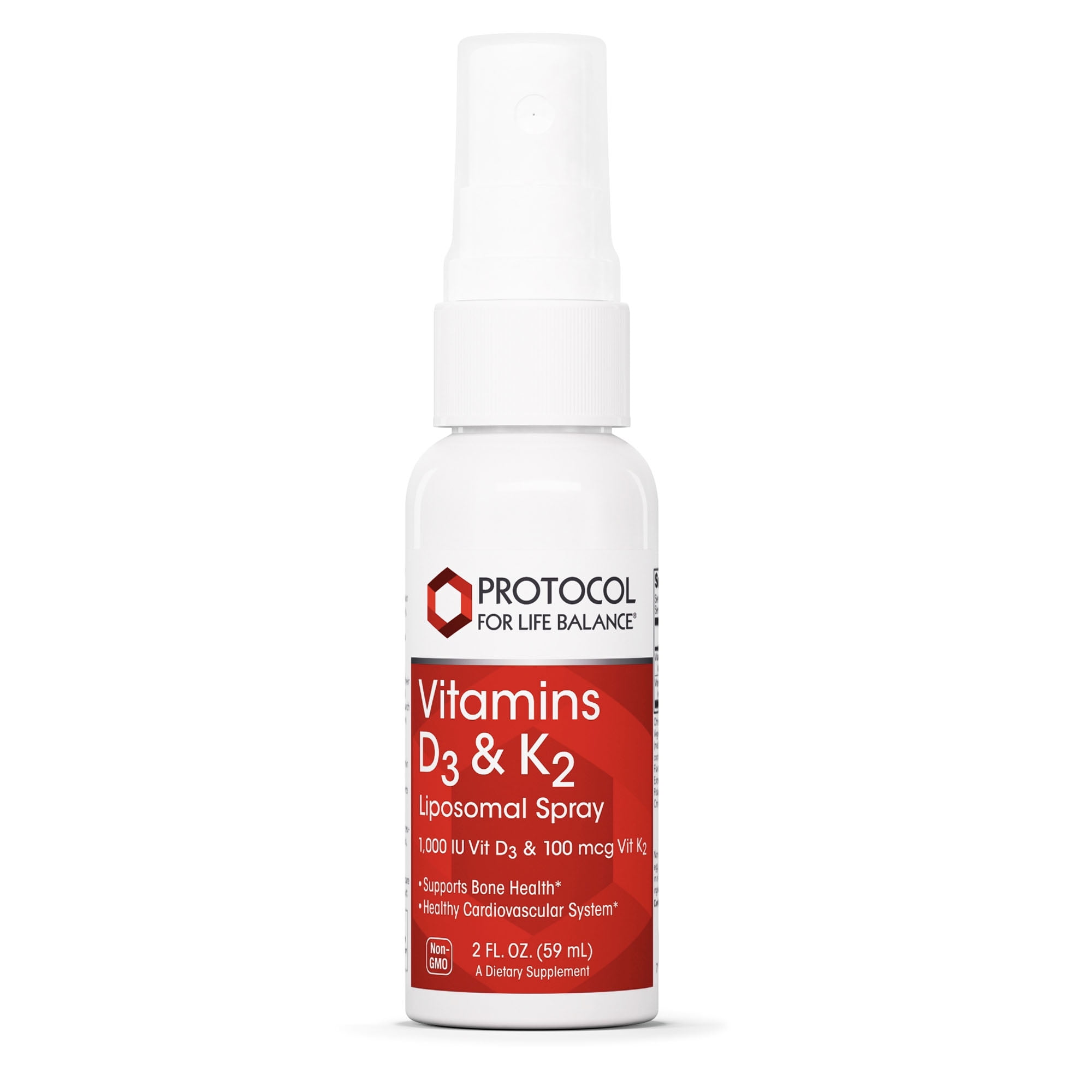 Protocol for Life Balance Vitamins D3 and K2 MK-4 - 2 fl oz (59 ml)