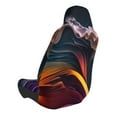 thumbnail image 2 of Wukai Colorful Abstract Wave Motion Full Set Car Seat Covers with Soft Padding Universal Auto Front Seats Protector and Cushion Mat, 2 of 5