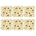 thumbnail image 2 of Bingfone Vintage Watercolor Bee Honey Honeycomb Bee Leather Drinks Coasters With Set Of 6,Suitable For Home Kitchen,Coffee Cup Coasters Home Gift, 2 of 9