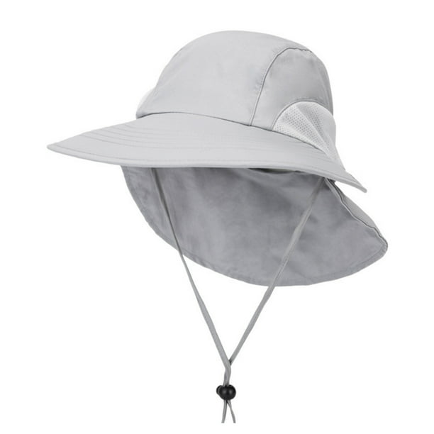 Summer Sun Hat Men Women Bucket Hat With Neck Flap Outdoor Uv