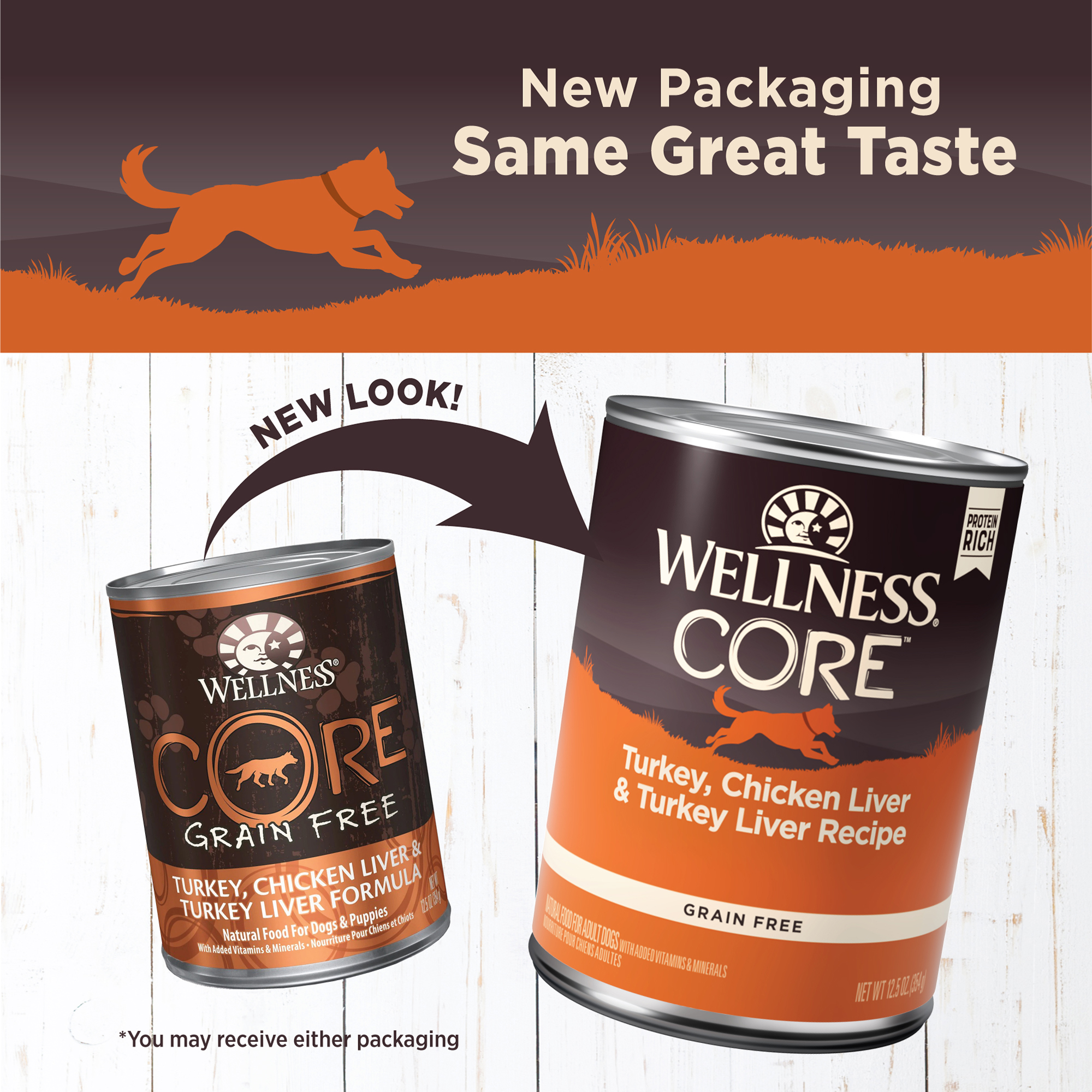 Wellness CORE Natural Wet Grain Free Canned Dog Food, Turkey & Chicken, 12.5-Ounce Can (Pack of 12) - image 3 of 7
