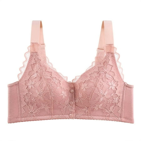 fheaev Front Closure Bras For Women Plus Size Full Coverage Bras No Underwire Front Snap Bras With Adjustable Shoulder Strapunderwear Wireless Minimizer Bra Everyday Bar