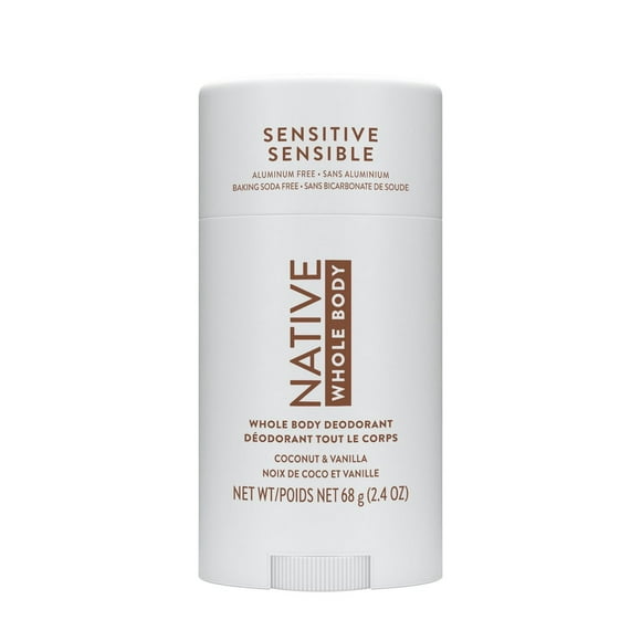 Native Coconut & Vanilla Sensitive Whole Body Deodorant 2.4 oz, 68G