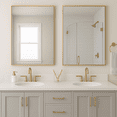 thumbnail image 2 of 2-Pack Brushed Gold Bathroom Mirror for Over Sink, 22"x30" Rectangular Wall Mirrors with Rustproof Aluminum Alloy Frame, Modern Vanity Mirror, Hangs Horizontal or Vertical, 2 of 9