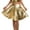 Gold, variant on Wutalume Sexy High Waisted Pleated Performance Skirt for Women, Stage Dance Skirt with Full Flare, Sequined Detail for Shows and Parties,Black L