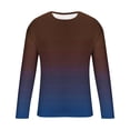 thumbnail image 5 of Cmfcve Plus Size Gradient Shirt for Men Casual Long Sleeve Athletic T-Shirt Crew Neck Lightweight Fall Pullover Tops, 5 of 5