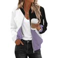thumbnail image 2 of Bovemsi Bomber Jackets for Women Jacket 2025 Causal Zip Up Coats Long Sleeve Stand Collar Fall Lightweight Outerwear Tops Light Jackets, 2 of 6