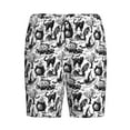 thumbnail image 3 of Yiaed Black White Halloween for Men's Soft Sleep Pajama Short Lounging Pajama Shorts-4X-Large, 3 of 8