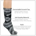 thumbnail image 2 of Basico Lightweight Slouchy socks for women | Black Tie Dye Slouch Socks for Girls | Scrunch Socks | (3PK, Shoe Size 5-9 1/2), 2 of 5
