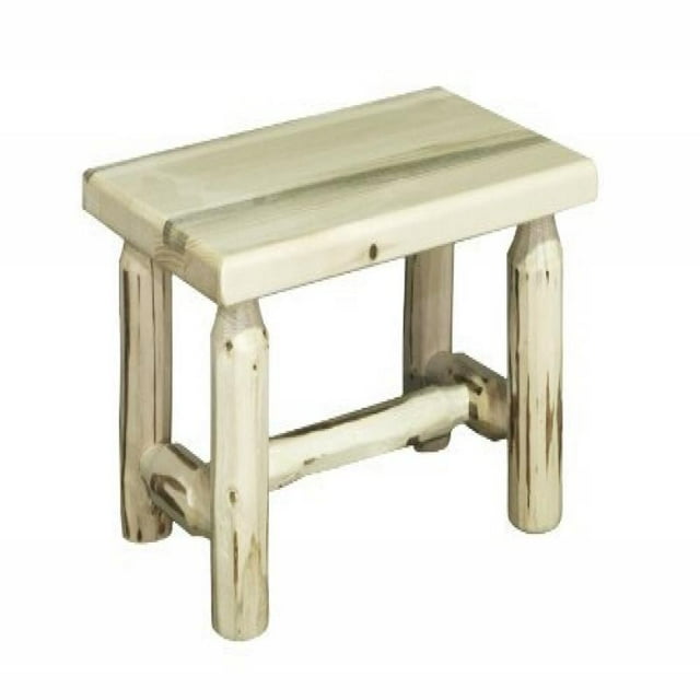 Montana Woodworks Montana Collection Footstool, Clear Lacquer Finish