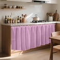 thumbnail image 4 of ZhangC Kitchen Cabinet Curtain, 27.5inx39.3In Length Kitchen Cabinet Cover Curtain, Farmhouse 3D Wave Line Short Curtain Tiers for Bathroom Laundry RV Camper, Home Decor, 4 of 6