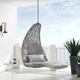 thumbnail image 1 of Modway Landscape Hanging Chaise Lounge Outdoor Patio Swing Chair in Light Gray Gray, 1 of 7