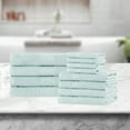 thumbnail image 2 of Superior Eco-Friendly Cotton Solid 12-Piece, Aqua Marine, Towel Set, 2 of 5