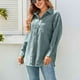 thumbnail image 2 of Camisa con cuello vuelto blusa informal elegante con cierre de botón suelto y bolsillo para mujer para citas ANGGREK Otros, 2 of 6