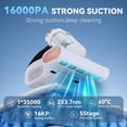 thumbnail image 2 of Mattress Vacuum Cleaner Bed Vacuum with 16Kpa Suction Power & 253.7nm UV-C Light & Ultrasonic & Heating & HEPA Filter Function & 35000 RPM/Min Single Brushroll Rotation & USB Charging Cable 500W, 2 of 7