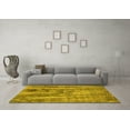 thumbnail image 3 of Ahgly Company Indoor Square Oriental Yellow Industrial Area Rugs, 5' Square, 3 of 4