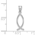 thumbnail image 2 of 14k White Gold Ichthus Fish Pendant, 2 of 3