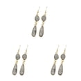 thumbnail image 3 of Pendientes colgantes Jumpingount 1 par en forma de gota de agua aleación color rojo verde negro blanco Gris, 3 of 6