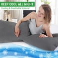 thumbnail image 4 of DISEN Waterproof Pillow Protector with Zipper Queen Size Bed Pillow Case Covers, Cooling Bamboo Queen Pillow Protectors, Bed Bug Pillow Cover, Zippered Plastic Pillow Case Protector (2 Packs, Gray), 4 of 7