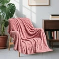 thumbnail image 1 of Nap Blanket for Office, ZZkhGO Warm Cozy Flannel Shawl Throw, Soft 70x100cm Fleece Blanket for Bed Sofa Naps, Pink, 1 of 6
