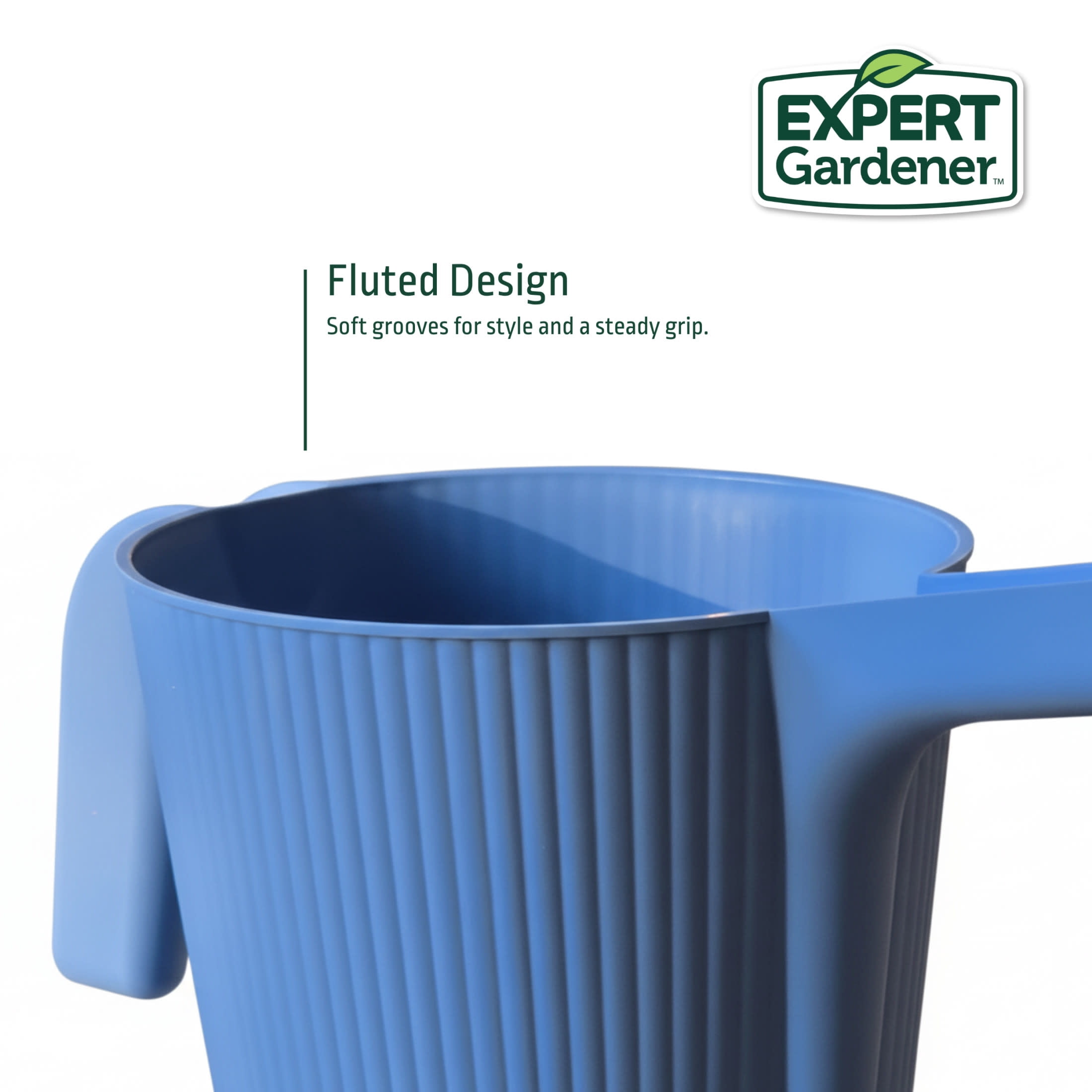 Expert Gardener 0.5 gal. Resin Watering Can, Blue Paradise