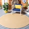 thumbnail image 2 of Safavieh Courtyard Naomi Geometric Indoor/Outdoor Area Rug, Gold/Beige, 6'7" x 6'7" Round, 2 of 9