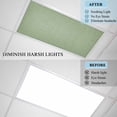 thumbnail image 4 of Vintage Forest Green Fluorescent Light Covers, Farmhouse Retro Solid Color Linen Texture Magnetic Light Covers for Ceiling Lights, Fluorescent Ceiling Shade for Classroom Bedroom Office 4x2Ft x 4PCS, 4 of 8