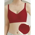 thumbnail image 2 of Einccm Womens Seamless Wireless Sports Bra for Large Bust, Wide Shoulder Straps Back Support Minimizing Design, Soft Breathable Fabric for Yoga Workout and Everyday Wear, 2 of 4