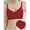 Red, variant on Seamless Sports Bra for Women, Wireless Wide Shoulder Support with Gathered Back, Full Coverage Minimizer Bra for Large Bust, Yoga and Everyday Wear