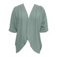 thumbnail image 4 of Womens Shirts Summer Mid Sleeve Solid Color Casual Loose T Shirt Top Womens Tops, 4 of 5