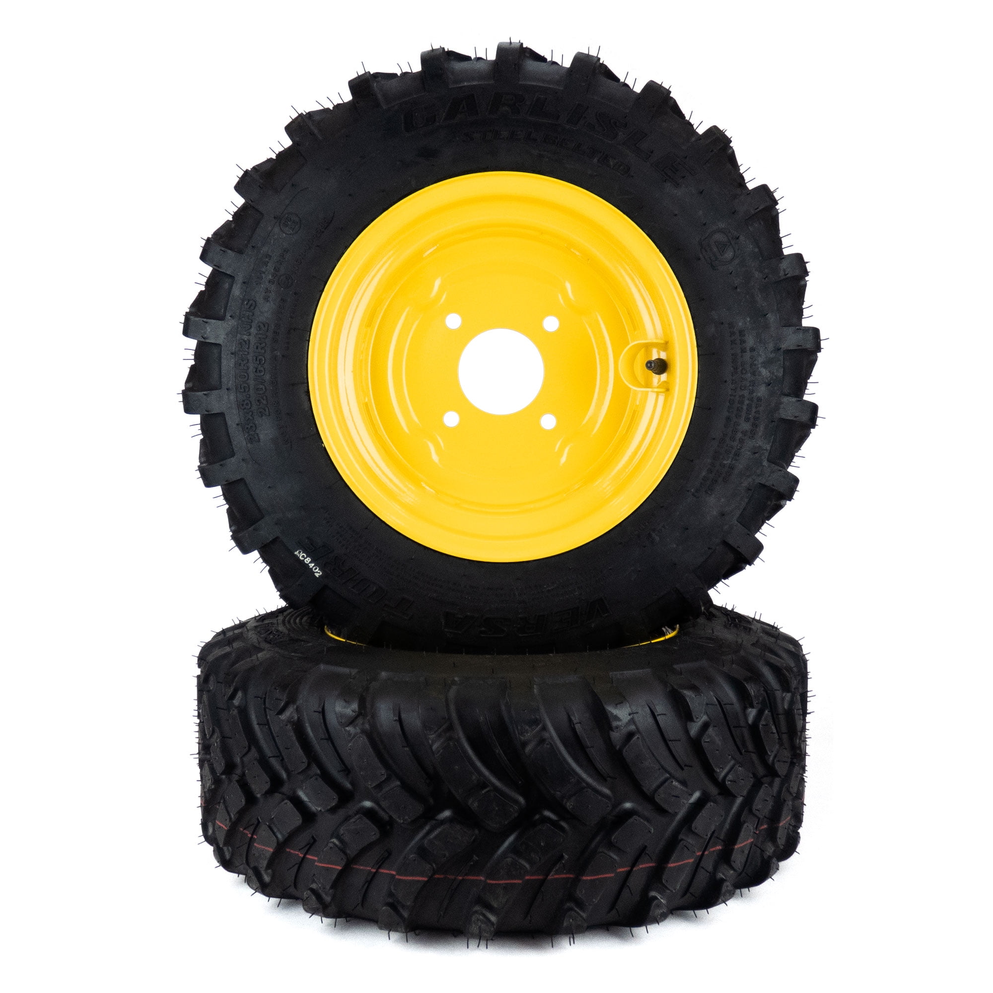(2) Versa Turf Tire Assemblies 23x8.5012 Fits John Deere 2025R 2027R