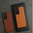 thumbnail image 2 of Étui en Cuir Véritable pour Samsung, Étui en Cuir Mode, Rouge P20, 2 of 3