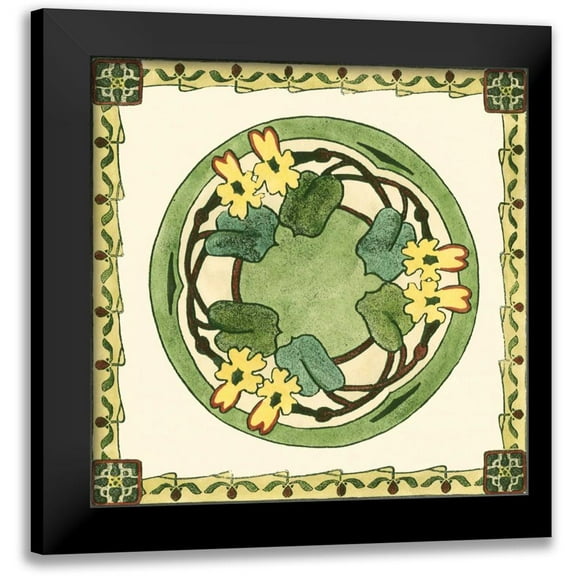 Vision Studio 12x12 Black Modern Framed Museum Art Print Titled - Arts and Crafts Plate V