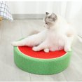 thumbnail image 3 of Planche à Gratter pour Chat en Sisal Ronde Tapis de Recyclage Durable en Forme de Pastèque, 3 of 8