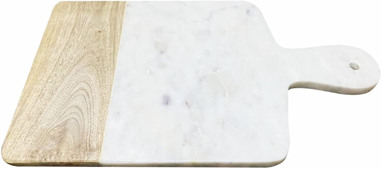 Cutting Chopping Board Rectangular Large Wood and Marble for Kitchen
