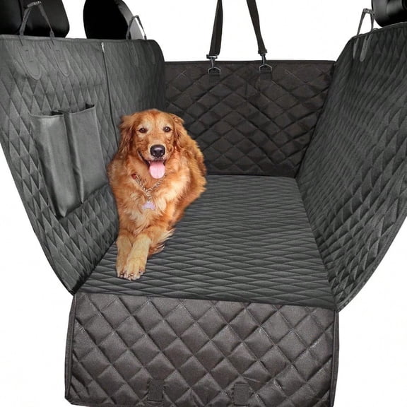 Extra Large 100 Waterproof Dog Seat Cover For Back Seat With Zipper Side Flap Heavy Duty Car Hammock Pet Seat Cover For Cars Trucks Suvs