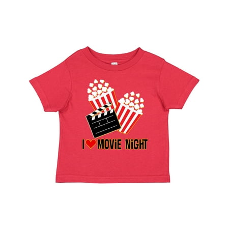 

Inktastic I Love Movie Night Gift Toddler Boy or Toddler Girl T-Shirt