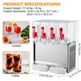 thumbnail image 7 of Homhougo 380W Commercial Snow Dissolver,Stainless Steel 4 Flavors Soft Ice Cream Yogurt Machine,10.56 Gal 10L 4 Tanks Ice Tea Beverage Dispenser for Cafe,Restaurant and Bar Parties,Family Gatherings, 7 of 7