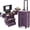Purple, variant on Rolling Makeup Case, Lockable Organizer Trolley with Retractable Trays Drawers Storage Case for Makeup Artist Hairdresser Beautician Storing Tools()