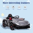 thumbnail image 4 of NEECHIPRO Lamborghini 12V Electric Powered Ride on Car for Kids, with Remote Control, MP3 Player, Black, 4 of 6