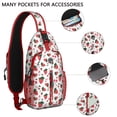 thumbnail image 2 of Crossbody Sling Backpack for Women Men Strawberry and Cherry Fruit White Shoulder Sling Crossbody Casual Chest Bag for Travel Sports Running Hiking, 2 of 6
