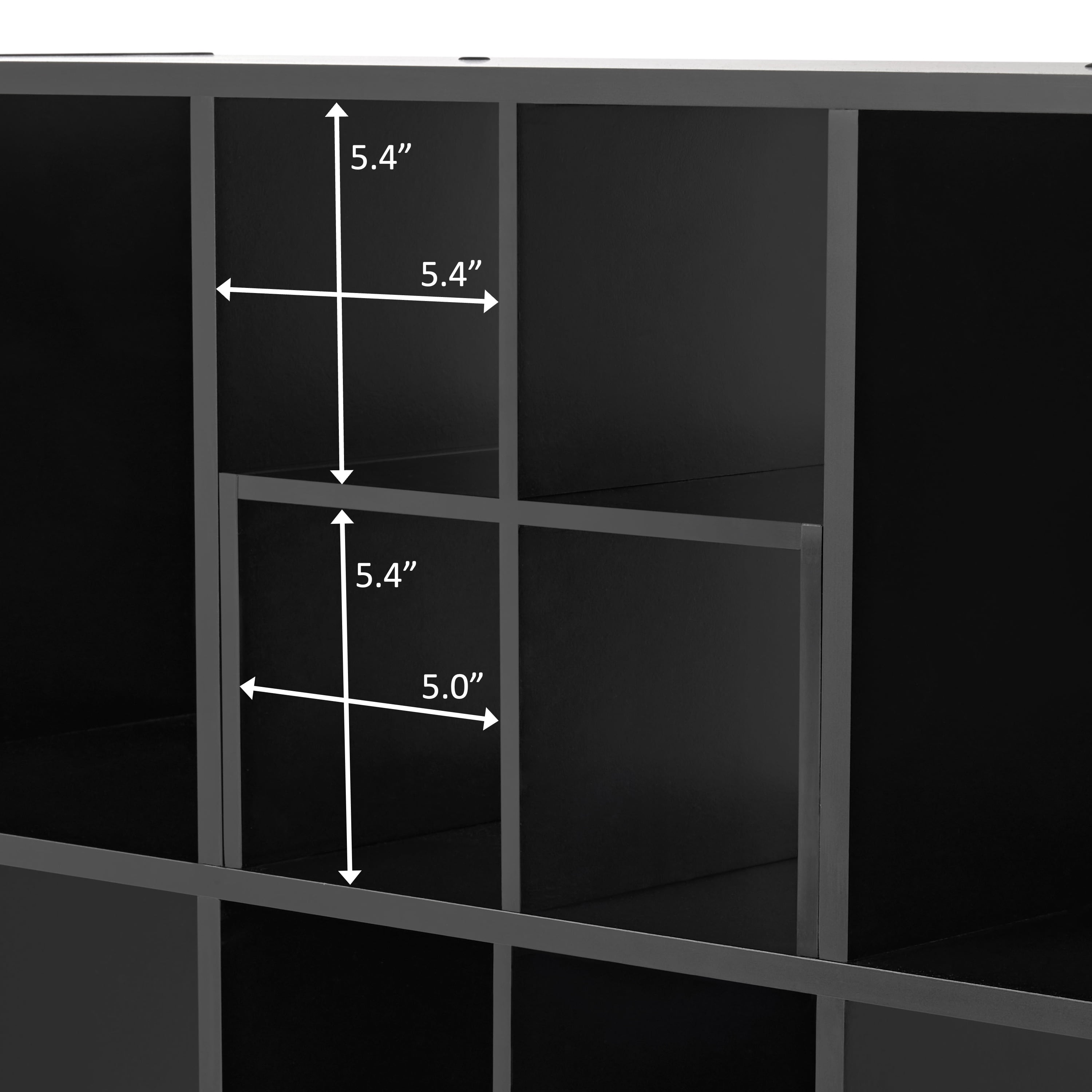 Mainstays Cube Storage Quad Inserts, Set of 2, Black