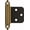 Antique Brass, variant on PETGLE | Cabinet Hinge | Variable Overlay | Polished Chrome | 2 Pack | Self-Closing | Face Mount | Cabinet Door
