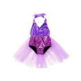 thumbnail image 2 of DPOIS Infant Baby Girls 1PCS Halter Sequined Mermaid Scales Printed Swimwear Bathing Suit, 2 of 3