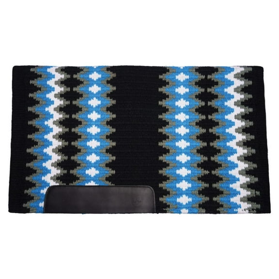 Schneiders Tiffany Western Show Saddle Blanket for Horses | 34" x 40" | Black Turquoise